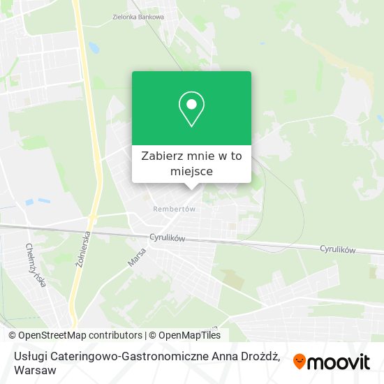 Mapa Usługi Cateringowo-Gastronomiczne Anna Drożdż