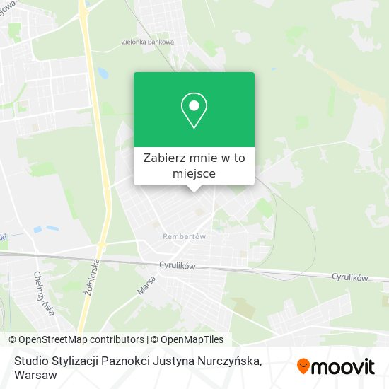 Mapa Studio Stylizacji Paznokci Justyna Nurczyńska