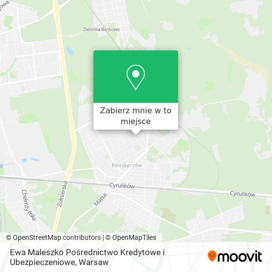 Mapa Ewa Maleszko Pośrednictwo Kredytowe i Ubezpieczeniowe