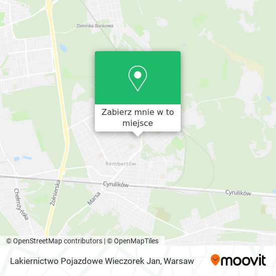 Mapa Lakiernictwo Pojazdowe Wieczorek Jan