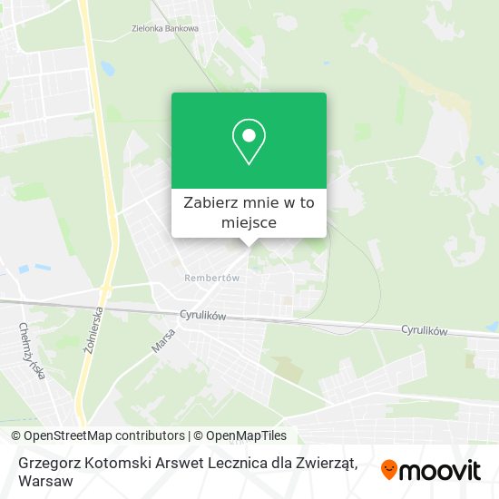 Mapa Grzegorz Kotomski Arswet Lecznica dla Zwierząt