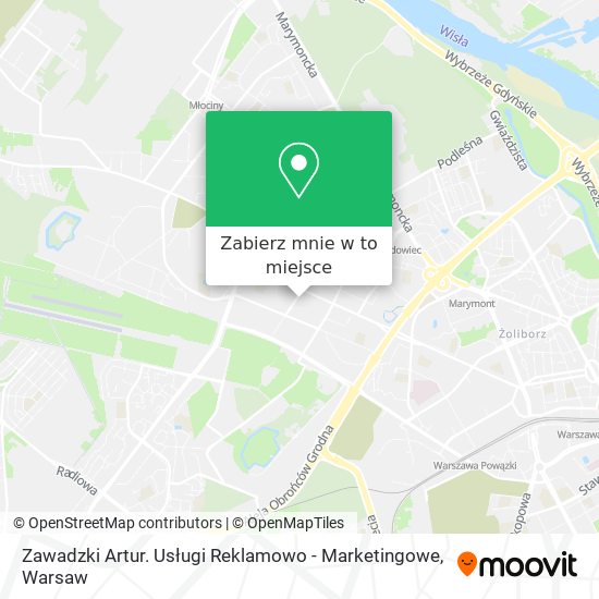 Mapa Zawadzki Artur. Usługi Reklamowo - Marketingowe