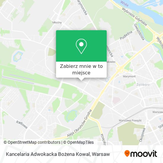 Mapa Kancelaria Adwokacka Bożena Kowal