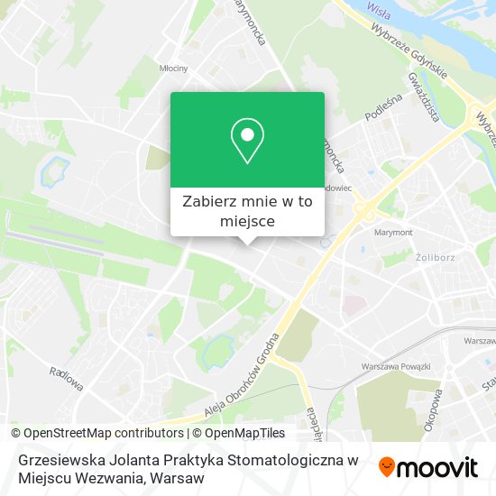 Mapa Grzesiewska Jolanta Praktyka Stomatologiczna w Miejscu Wezwania