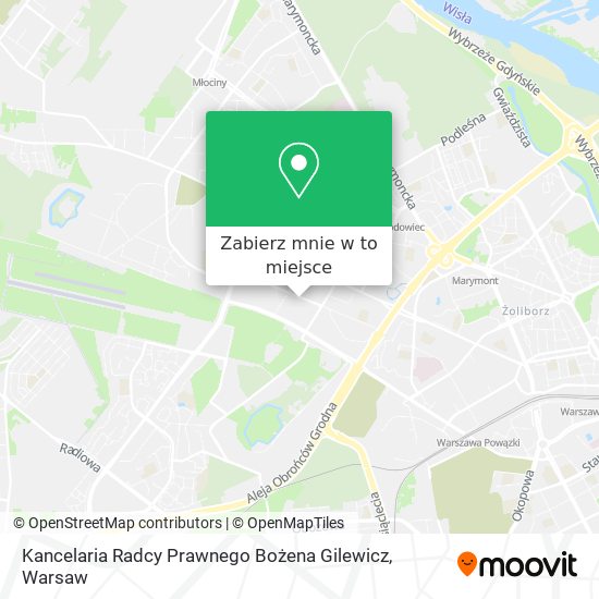 Mapa Kancelaria Radcy Prawnego Bożena Gilewicz