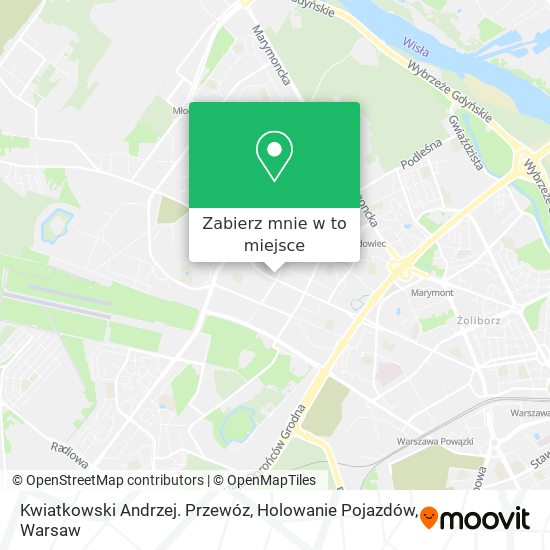 Mapa Kwiatkowski Andrzej. Przewóz, Holowanie Pojazdów