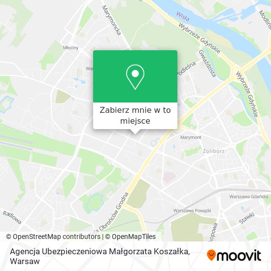 Mapa Agencja Ubezpieczeniowa Małgorzata Koszałka