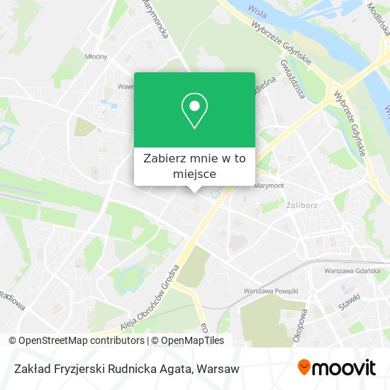 Mapa Zakład Fryzjerski Rudnicka Agata