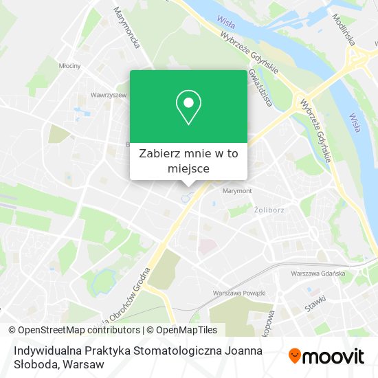 Mapa Indywidualna Praktyka Stomatologiczna Joanna Słoboda