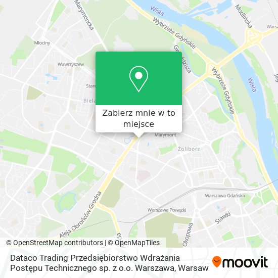 Mapa Dataco Trading Przedsiębiorstwo Wdrażania Postępu Technicznego sp. z o.o. Warszawa