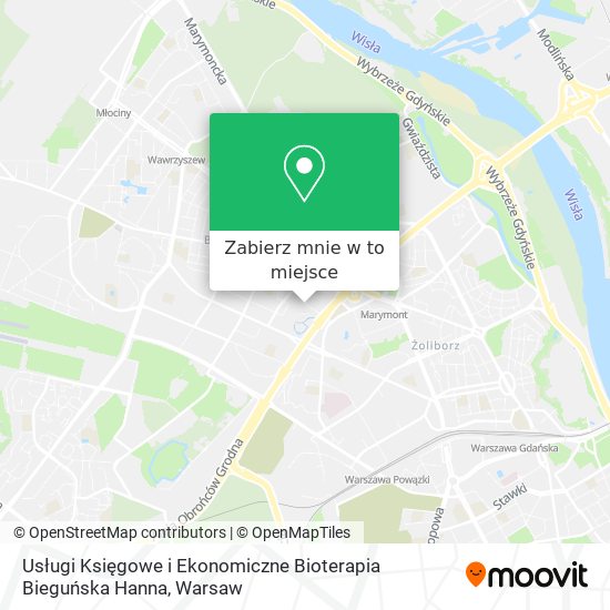 Mapa Usługi Księgowe i Ekonomiczne Bioterapia Bieguńska Hanna