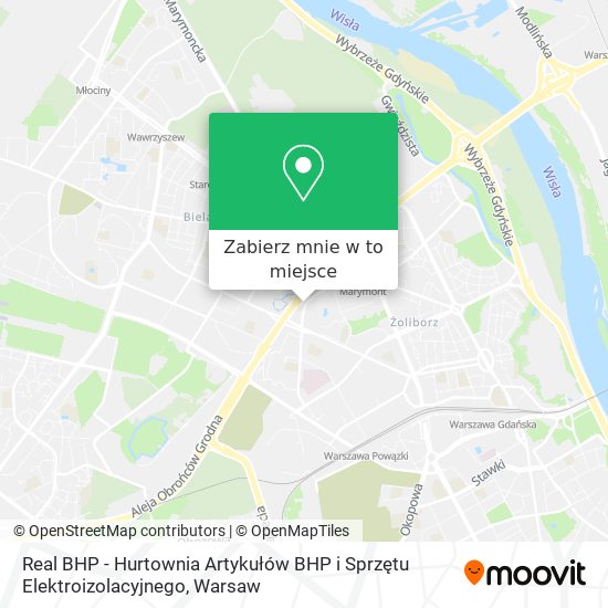 Mapa Real BHP - Hurtownia Artykułów BHP i Sprzętu Elektroizolacyjnego