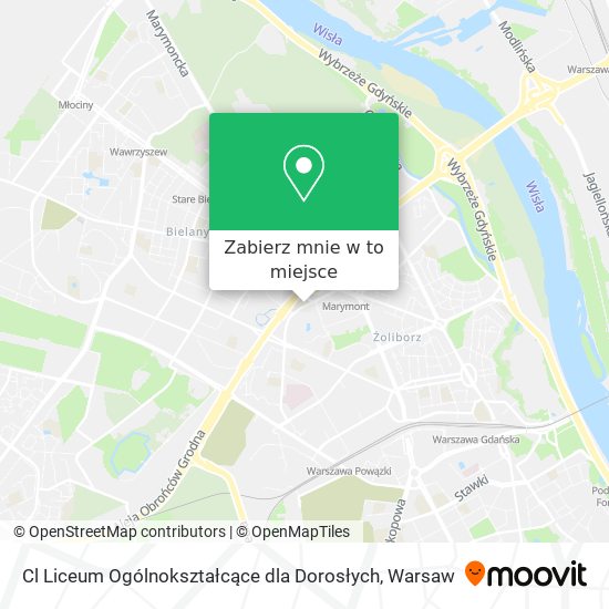 Mapa Cl Liceum Ogólnokształcące dla Dorosłych