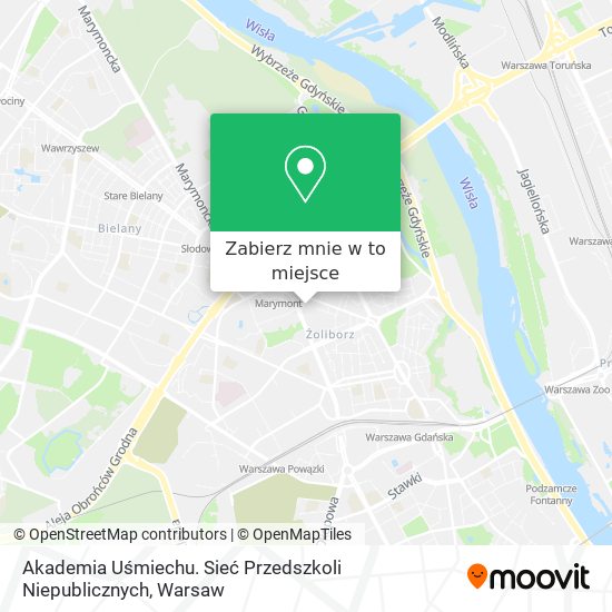 Mapa Akademia Uśmiechu. Sieć Przedszkoli Niepublicznych