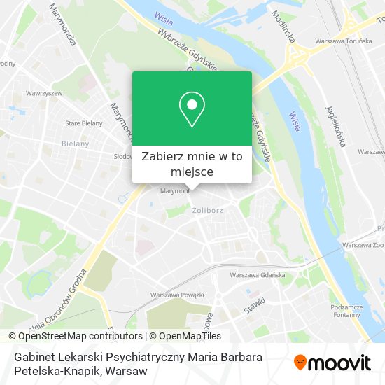 Mapa Gabinet Lekarski Psychiatryczny Maria Barbara Petelska-Knapik