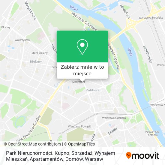 Mapa Park Nieruchomości. Kupno, Sprzedaż, Wynajem Mieszkań, Apartamentów, Domów