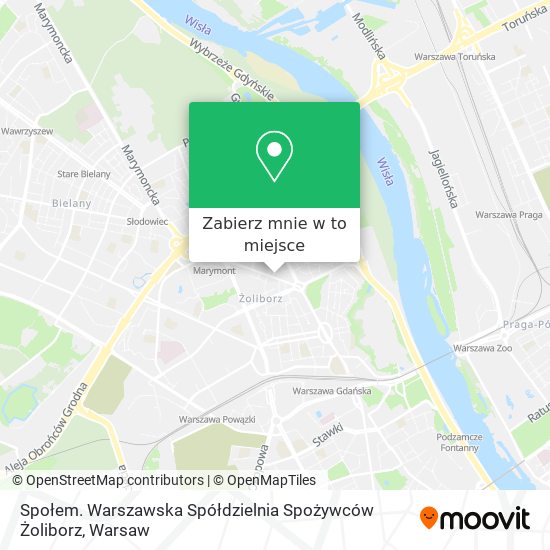 Mapa Społem. Warszawska Spółdzielnia Spożywców Żoliborz