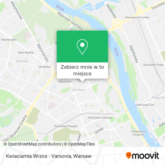 Mapa Kwiaciarnia Wrzos - Varsovia