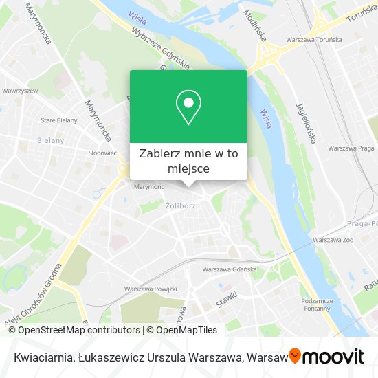 Mapa Kwiaciarnia. Łukaszewicz Urszula Warszawa