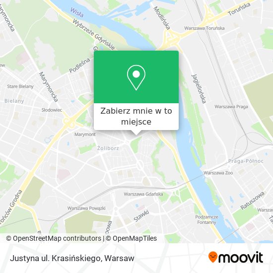 Mapa Justyna ul. Krasińskiego