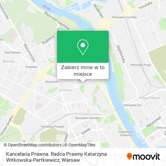 Mapa Kancelaria Prawna. Radca Prawny Katarzyna Witkowska-Pertkiewicz