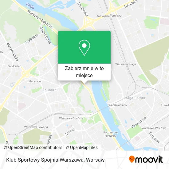Mapa Klub Sportowy Spojnia Warszawa