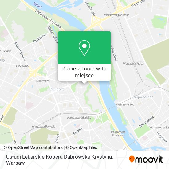 Mapa Usługi Lekarskie Kopera Dąbrowska Krystyna