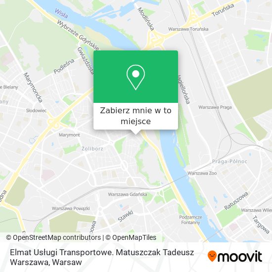 Mapa Elmat Usługi Transportowe. Matuszczak Tadeusz Warszawa