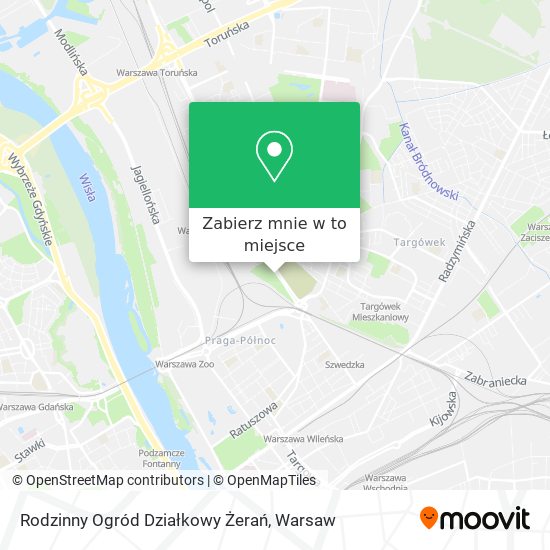 Mapa Rodzinny Ogród Działkowy Żerań