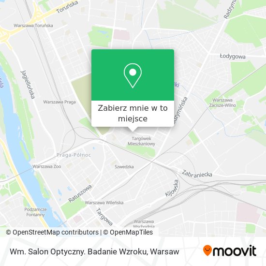 Mapa Wm. Salon Optyczny. Badanie Wzroku