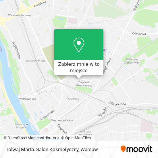 Mapa Tolwaj Marta. Salon Kosmetyczny