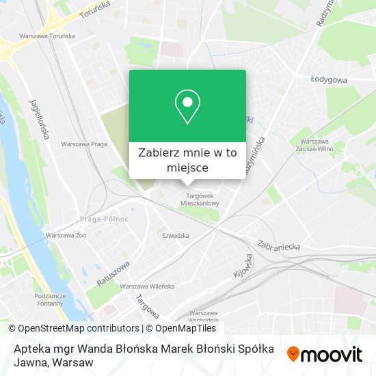 Mapa Apteka mgr Wanda Błońska Marek Błoński Spółka Jawna