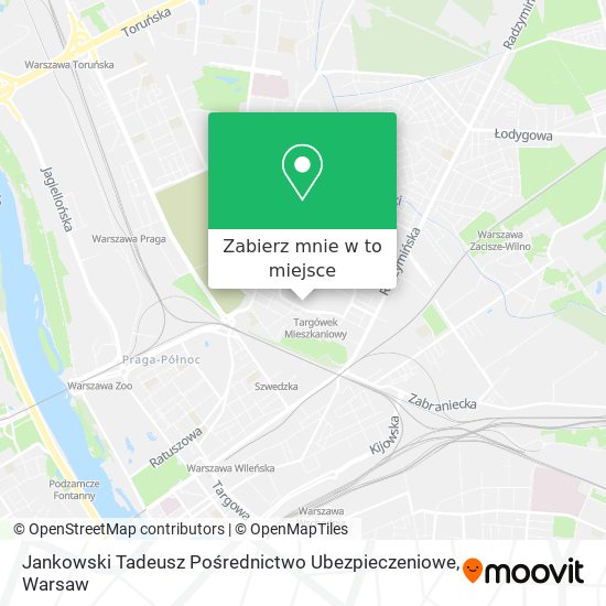 Mapa Jankowski Tadeusz Pośrednictwo Ubezpieczeniowe