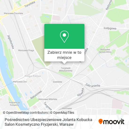 Mapa Pośrednictwo Ubezpieczeniowe Jolanta Kobucka Salon Kosmetyczno Fryzjerski