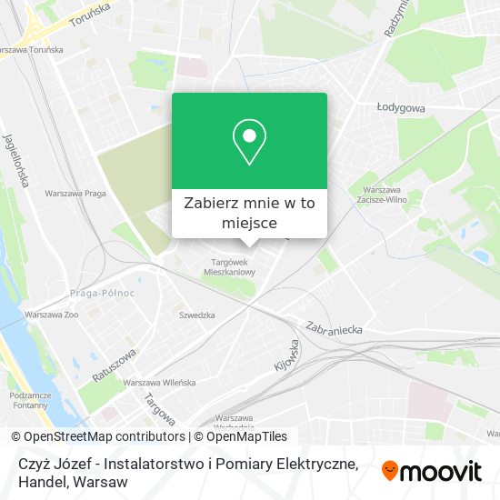 Mapa Czyż Józef - Instalatorstwo i Pomiary Elektryczne, Handel