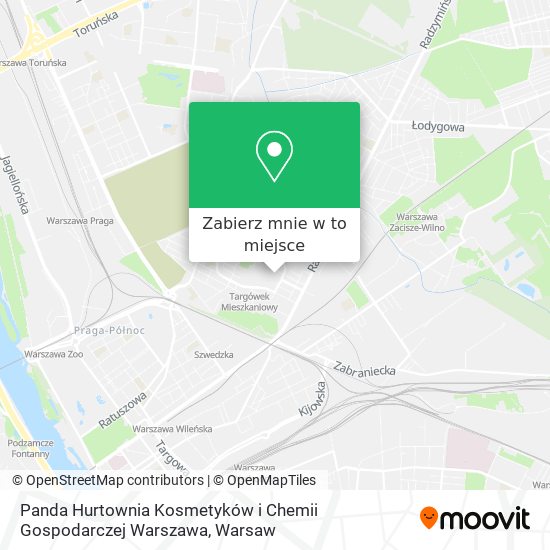 Mapa Panda Hurtownia Kosmetyków i Chemii Gospodarczej Warszawa