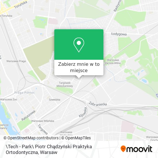 Mapa \Tech - Park\ Piotr Chądzyński Praktyka Ortodontyczna