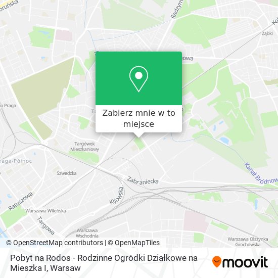 Mapa Pobyt na Rodos - Rodzinne Ogródki Działkowe na Mieszka I