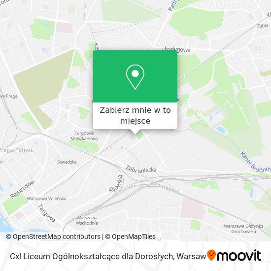 Mapa Cxl Liceum Ogólnokształcące dla Dorosłych