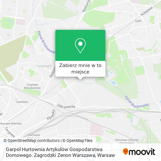 Mapa Garpol Hurtownia Artykulów Gospodarstwa Domowego. Zagrodzki Zenon Warszawa