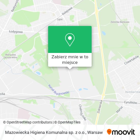 Mapa Mazowiecka Higiena Komunalna sp. z o.o.