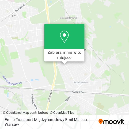 Mapa Emilo Transport Międzynarodowy Emil Malesa