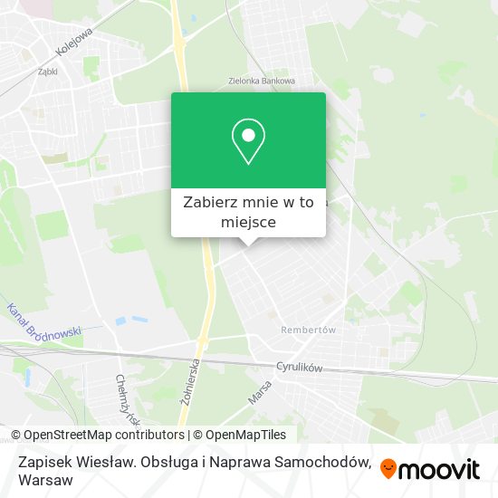 Mapa Zapisek Wiesław. Obsługa i Naprawa Samochodów