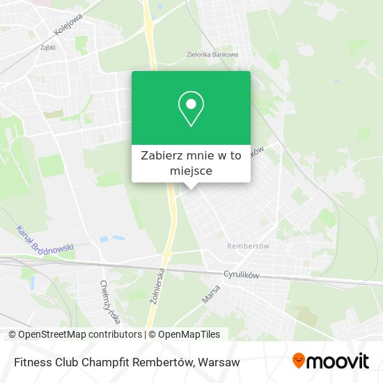 Mapa Fitness Club Champfit Rembertów