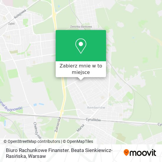 Mapa Biuro Rachunkowe Finanster. Beata Sienkiewicz-Rasińska