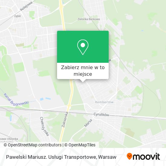 Mapa Pawelski Mariusz. Usługi Transportowe