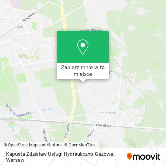 Mapa Kapusta Zdzisław Usługi Hydrauliczno-Gazowe