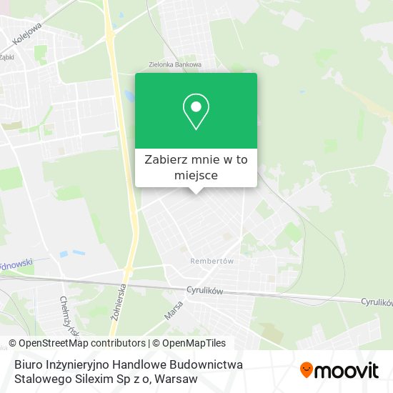 Mapa Biuro Inżynieryjno Handlowe Budownictwa Stalowego Silexim Sp z o