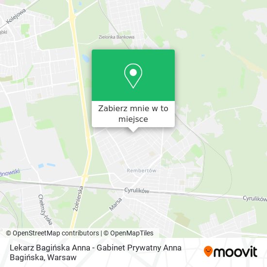 Mapa Lekarz Bagińska Anna - Gabinet Prywatny Anna Bagińska