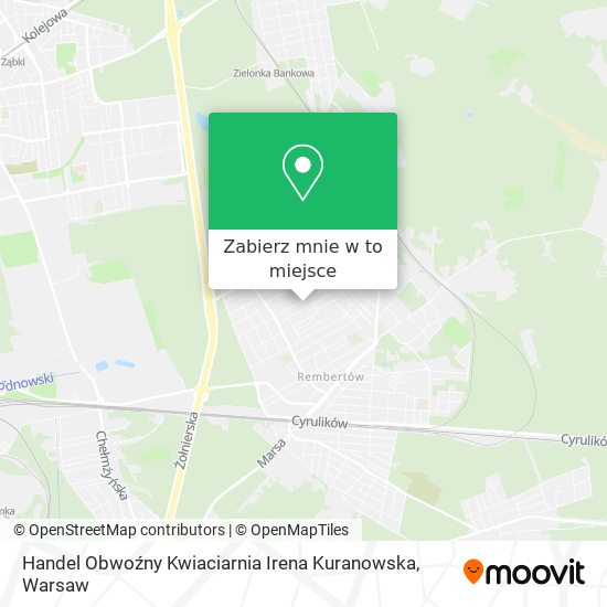 Mapa Handel Obwoźny Kwiaciarnia Irena Kuranowska